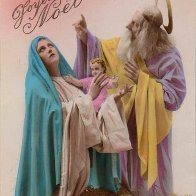SEIMI / ART DECO - Pyhä perhe ja Jeesus-lapsi. 1930-l.