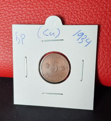  5 penniä (Cu) 1934