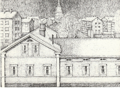 Postikortti  OULU, Lokakuulla 1983, Hilkka Inkala