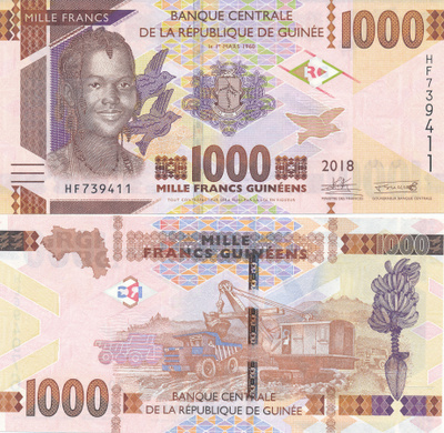 Guinea 1.000 Francs 2018 P48c #242
