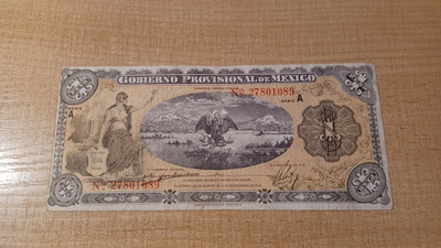 1 Peso 1914 Meksiko Väliaikainen hallitus KL 4 (S)