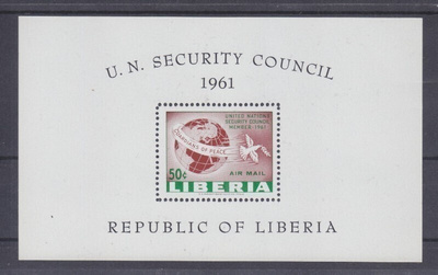 Liberia 1961 YK:n turvaneuvosto blokki postituoreena