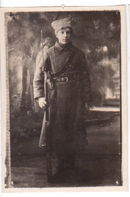 VANHA Valokuva Venäjän Punakaartilainen Aseineen 1918