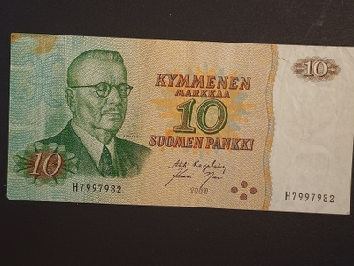 SUOMI 10 mk.1980   ERIKOINEN  Ak. virhe . katso .kuvaus.
