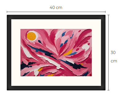 Uusi abstrakti Art Print paspis & kehys 30 cm x 40 cm