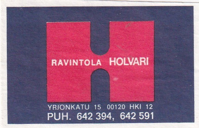 Helsinki , Ravintola  Holvari   s34