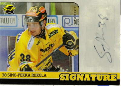 2014-15 Cardset SIMO-PEKKA RIIKOLA SaiPa Signature nimmari
