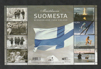 BL47 Muistikuvia Suomesta leimattu blokki.