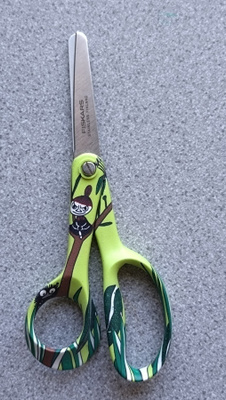 Lasten muumiaiheiset sakset, Fiskars, vasenkät.