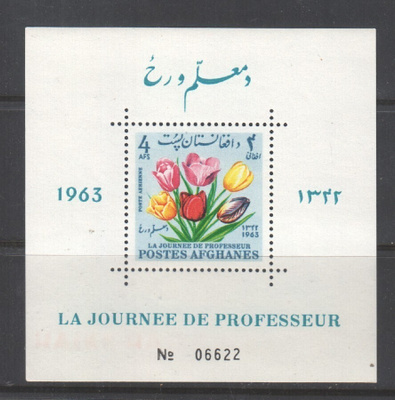 Afganistan 1963 Kukkia blokki.