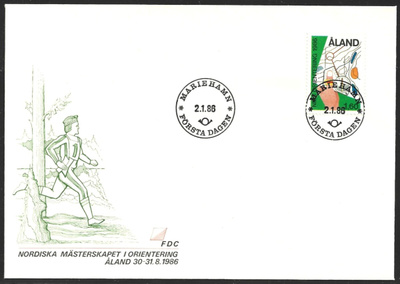 FDC Åland 1986 Suunnistuksen PM-kilpailut LaPe ÅL 015
