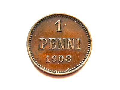 1 penni 1908