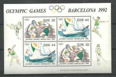 OLYMPIALAISET urheiluaiheinen blokki IRLANTI 1992 **