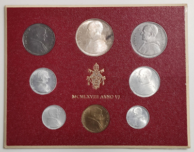 Vatikaani 1968 kolikkosetti, UNC