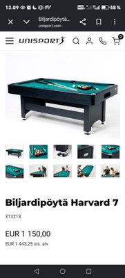 Biljardipöytä