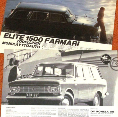 1971 Moskvitsh Elite 1500 Farmari esite - KUIN UUSI - suom