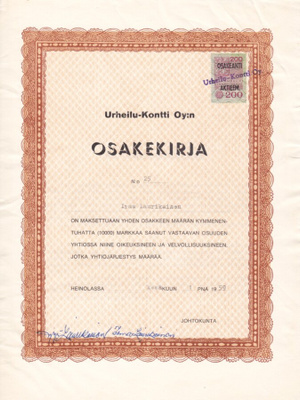OKK 1959 Urheilu-Kontti Oy, Heinola