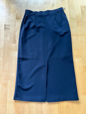 Tummansininen pitkä stretch hame ( koko D42 ) 90-luvulta