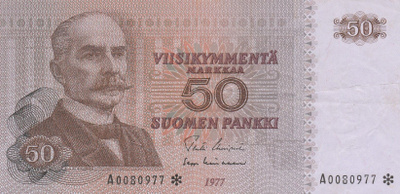 50 markkaa 1977 tähti A-sarja