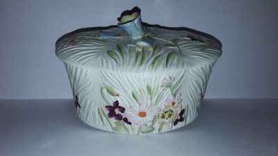 BESWICK , VANHA KANNELLINEN ART DECO TYYLINEN POSLIINIRASIA