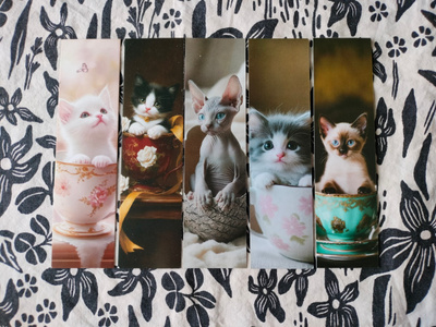 ~Kirjanmerkit 5kpl~ kissa