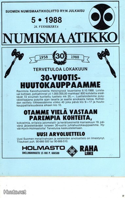 Numismaatikko n:o 5 1988 Rodoksen rahat 2. osa