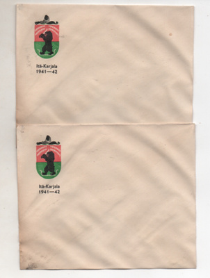 ITÄ-KARJALA 1941-1942 kaksi kulkematonta kirjekuorta