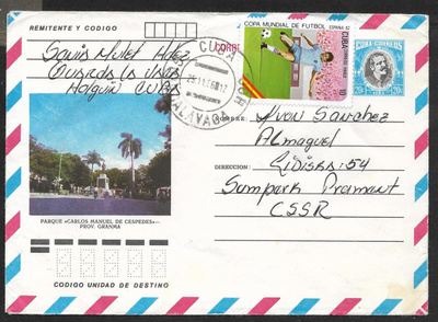 Kuuba - Jalkapallon MM 1972 20c ehiöllä (Mic. 2621)