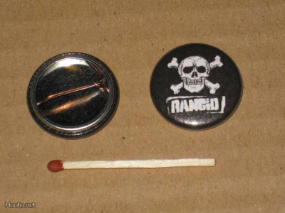 Rancid pääkallo rintanappi 1" (l4)