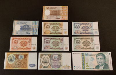 Tajikistan 10kpl erilaisia, UNC