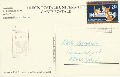 ERIKOISLEIMA , VanhaRauma, Rauma 22.9.1991