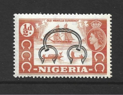 Nigeria 1953, purjelaiva ja manilla-raha