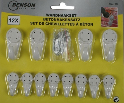 Benson Taulukoukkuja Betoniseinään, 30mm ja 40mm, 12kpl UUSI