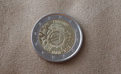 2 EUR Euro 10 vuotta Suomi 2012
