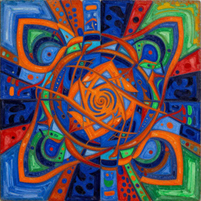 Uusi abstrakti alumiinitaulu 20 cm x 20 cm