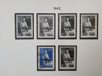 1942 Itä-Karjala Suomi postimerkki 1 kpl