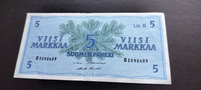 5mk 1963 Litt.B, ALE-Pun, O-sarjaa
