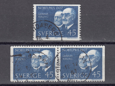 Ruotsi 1967 Fa 619 A ja BB Nobel-palkinnon voittajat 1907