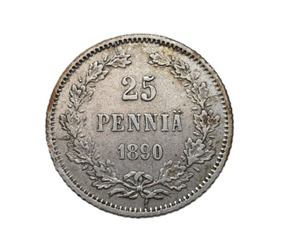25 penniä 1890