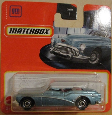 Buick Skylark Cabriolet 2 door Metal Blue 1953 Matchbox 1:64