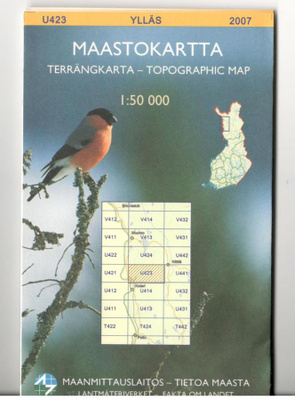 YLLÄS, maastokartta v. 2007, 1:50000, KÄYTTÄMÄTÖN