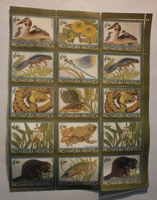 Kirjeensulkijamerkit, 15 kpl, WWF - Sveitsi