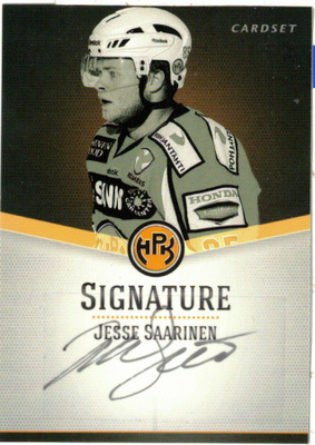 2012-13 Cardset JESSE SAARINEN HPK Signature nimmarI