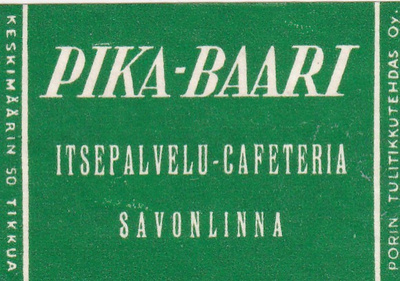 Savonlinna. Pika - Baari      9/3