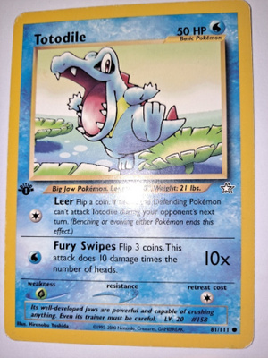 Neo Genesis 1st Edition 81 Totodile pokemon card