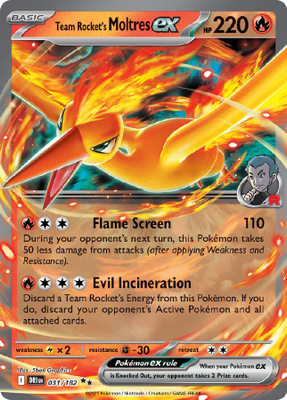 Team Rocket's Moltres ex 031/182 - Destined Rivals - NM/M