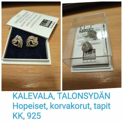 KALEVALA, TALON SYDÄN -korvakorut, tapit, hopeinen