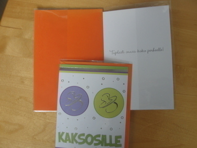 2-OSAINEN kortti - KAKSOSILLE - käyttämätön