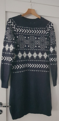 Ellos kuviollinen Neulemekko / Mekko - koko 38 - 40