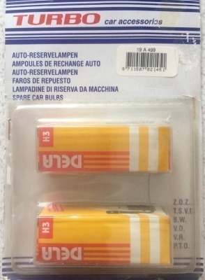 TURBO SPARE CAR BULBS, AJOVALOPOLTTIMOPARI H3 PK22s